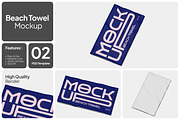 Beach Towel Mockup, a Product Mockup by Unerispace (Thumbnail 1 of 4)