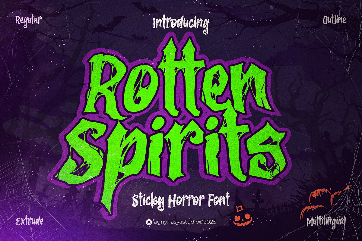 Rotten Spirits, a Font by agnyhasyastudio (Photo 1 of 10)