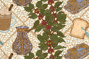 Coffee Ritual Seamless Vector Patter, a Pattern Graphic by NayaChu (Thumbnail 1 of 8)