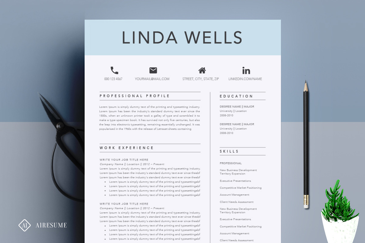 Resume/CV Template, a Resume Template by A1RESUME (Photo 1 of 6)