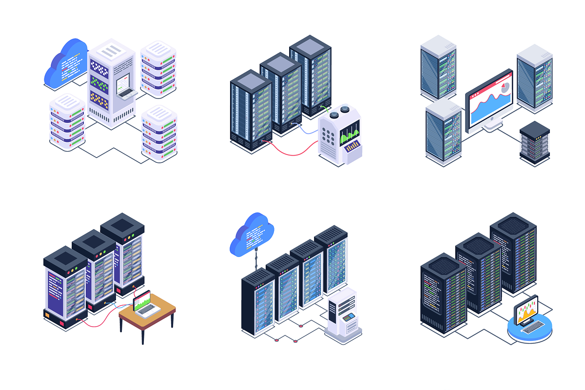 Infrastructure and Server Set, a Technology Illustration by Brickclay (Photo 13 of 14)
