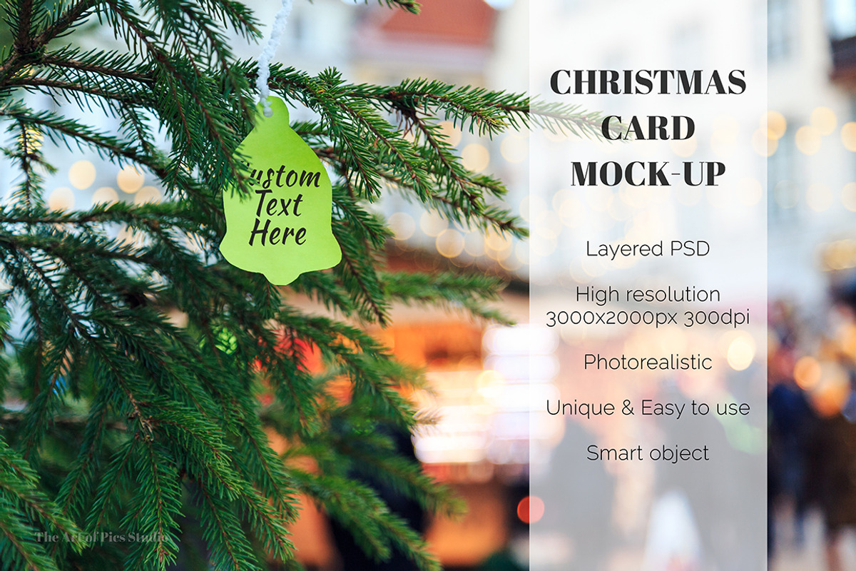 Christmas Card Mock-up, a Print Template by The Art of Pics (Photo 1 of 2)