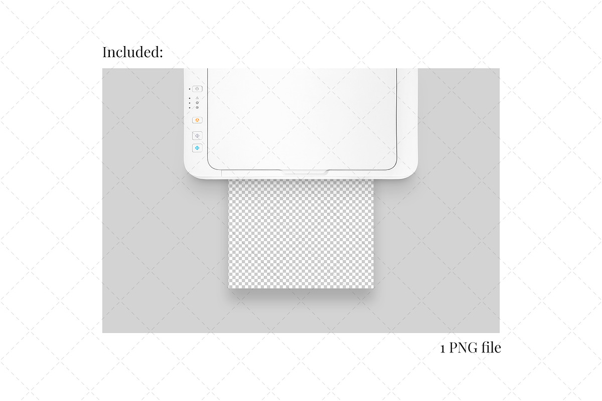 Printer and sheets mockup, a Print Template by Make Beautiful Things
