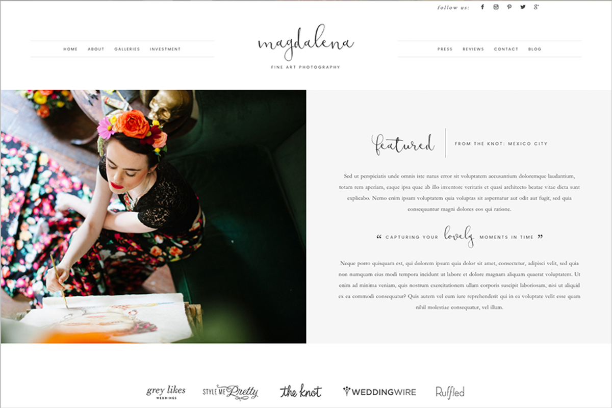 Magdalena ProPhoto 7 Template, a Websites & App Template by Red Met Yellow Creative (Photo 14 of 22)