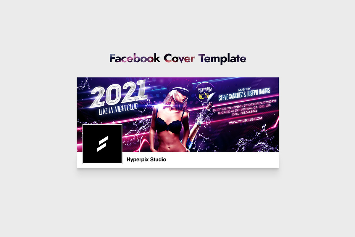 NYE Party Time Flyer Template, a Flyer Template by Hyperpix Productions (Photo 2 of 2)