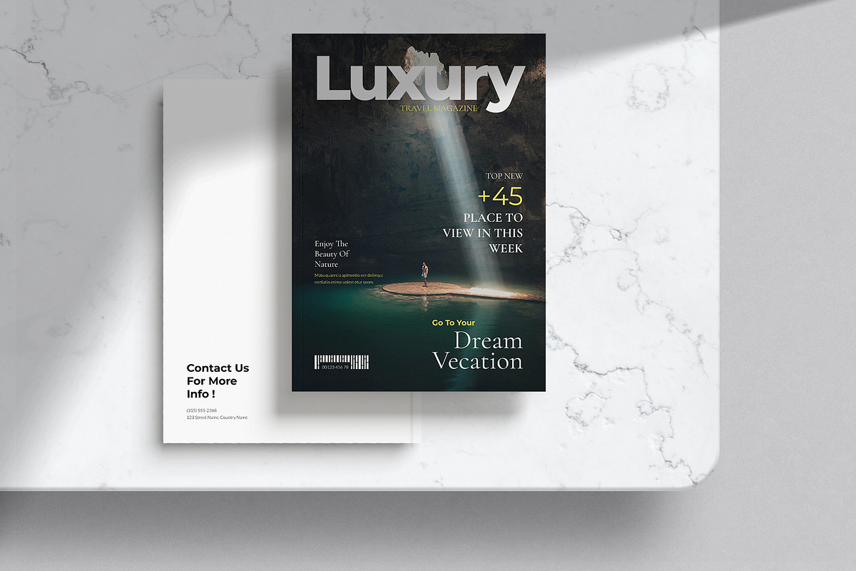 Luxury Travel Magazine Template, a Magazine Template by DesignCrest (Photo 11 of 13)