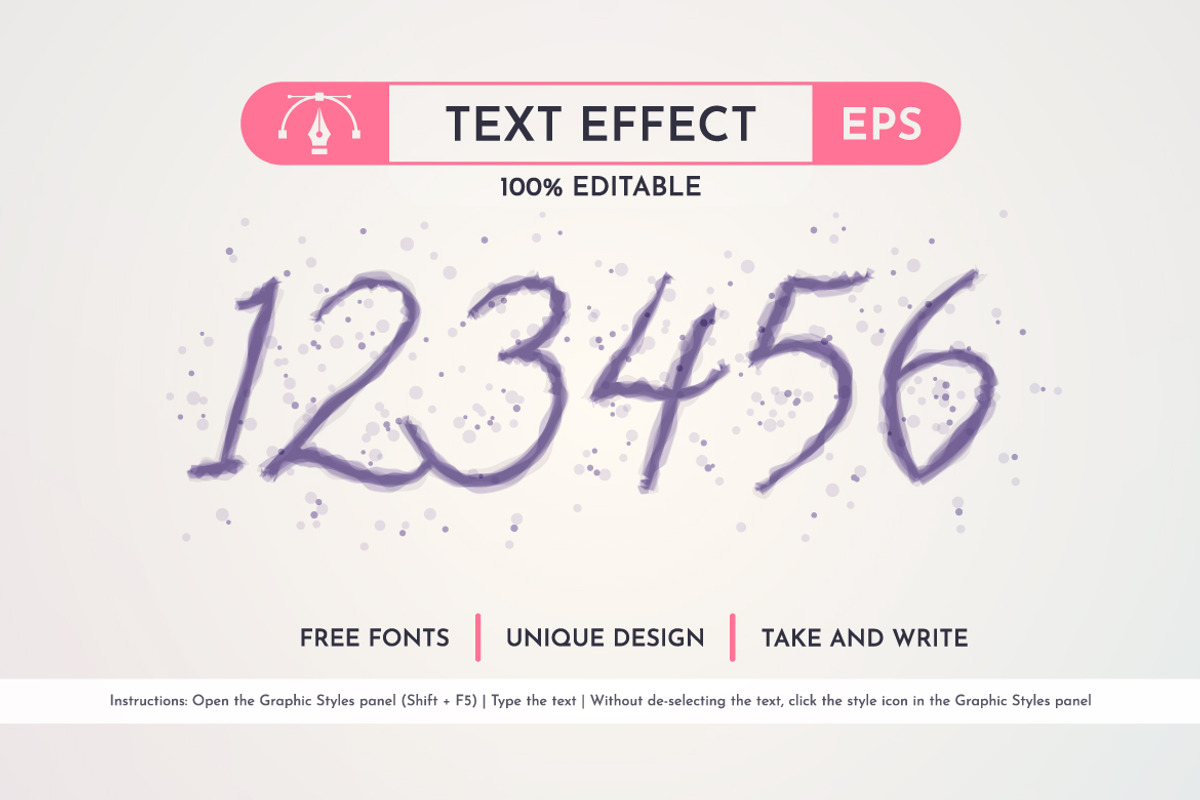 Writing Text Effect, Graphic Style, a Layer Style Add-On by rwgusev (Photo 6 of 7)