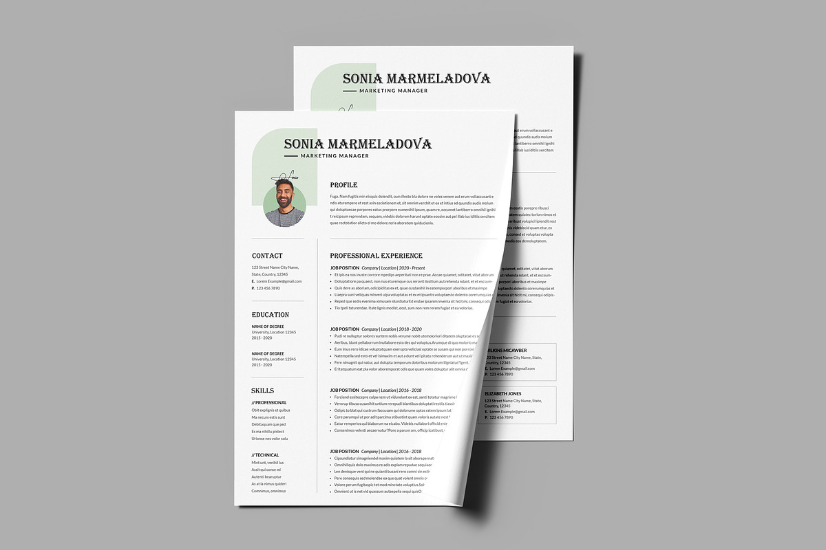 3 Page Resume Template CV Template, a Resume Template by PixelStudio (Photo 8 of 10)