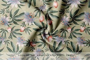 Passion Fruit Seamless Patterns