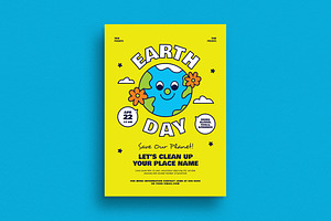90s Style Earth Day Event Flyer