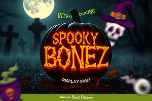 SpookyBonez Halloween Creepy Font