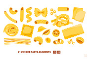 Italian Pasta | Hand-Drawn Pasta, a Food Illustration by vik.stock (Thumbnail 2 of 6)