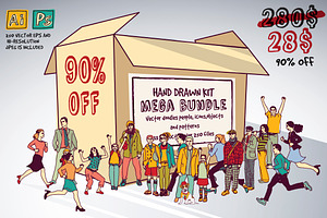 Vector hand drawn kit 90% off!