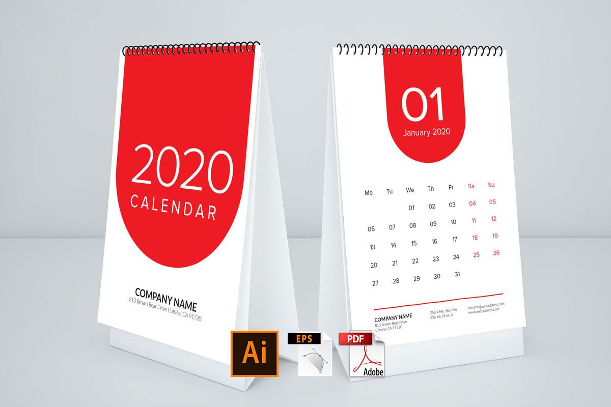 Calendar for 2020 (NEW), a Stationery Template by graphicbox (Photo 1 of 5)