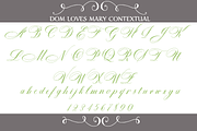 Sale-Dom Loves Mary Contextual Font, a Script Font by Debi Sementelli (Thumbnail 2 of 3)