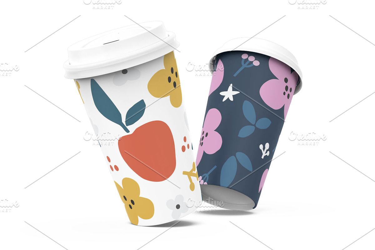 Floral Patterns Set, a Decorative Illustration by DikayaMiau (Photo 6 of 8)