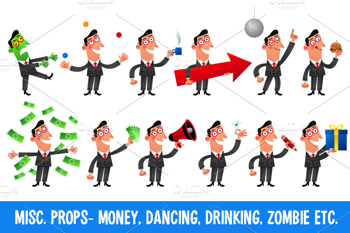 Sale: 40 Pack-Businessman, a Work Illustration by Haäfe & Haph (Photo 5 of 5)