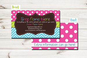 Pink Business Card Template, a Business Card Template by Pinkinks