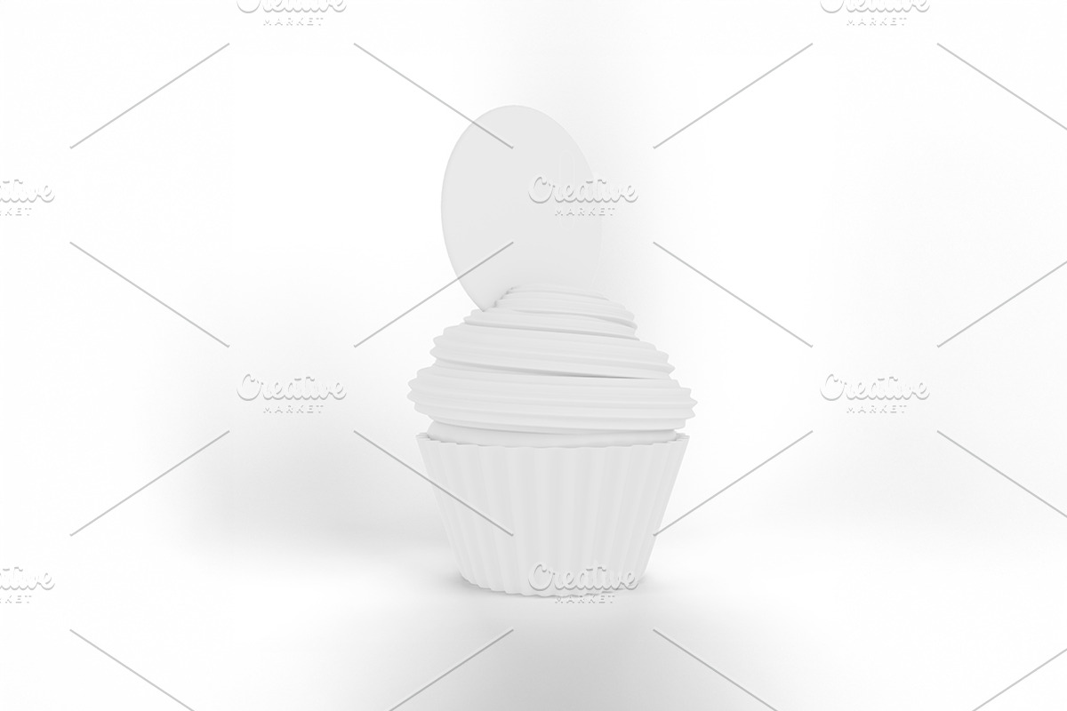 Cartoon I Heart Mom Cupcake Mockup, a Merchandise Mockup by Qaleb Studio (Photo 2 of 2)