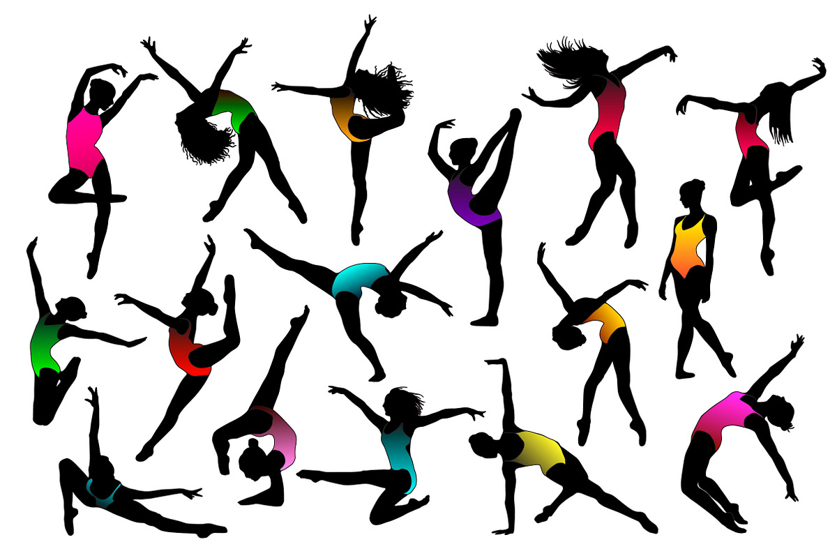 16 Set Dance girls ballet vector, an Object Graphic by sundrameda