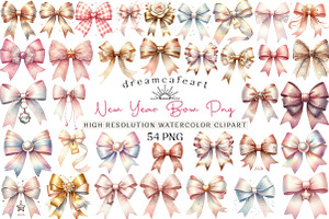 Coquette New Year Bow Png, an Illustration by DreamCafeArt