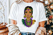 Mardi Gras Cute Girl Clipart, an Illustration by Sublimation Artist (Thumbnail 5 of 6)