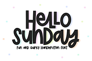 Hello Sunday | Fun Handwritten Font, a Font by KA Designs (Thumbnail 1 of 8)
