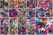 Urban Graffiti Digital Papers, a Pattern Graphic by SinaCreation (Thumbnail 2 of 5)
