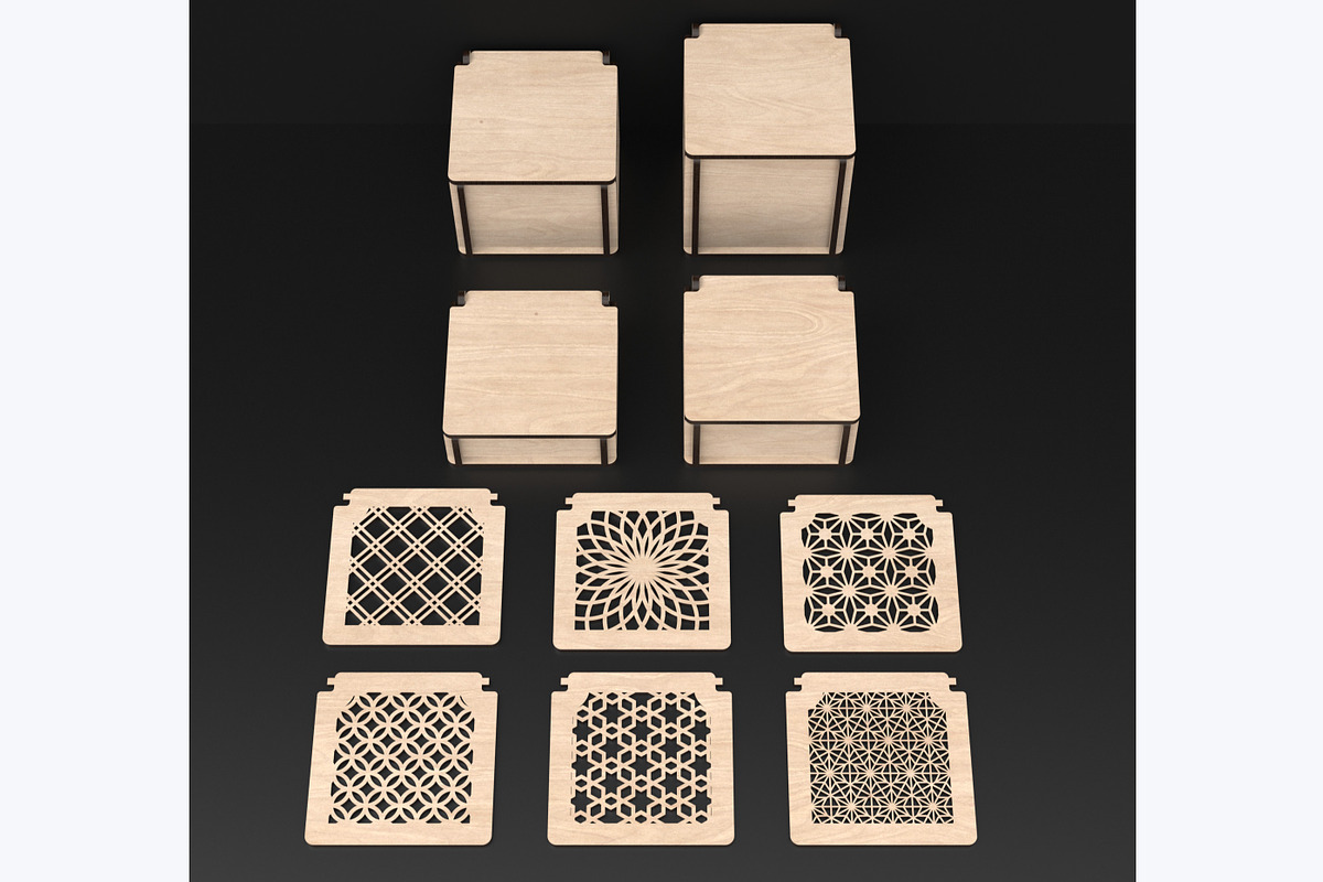 14 Square Flip Top Boxes Laser Files, an Object Graphic by ThemeXDigital (Photo 3 of 8)