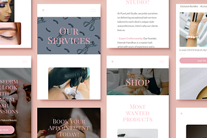 PureLash Studio Squarespace Template