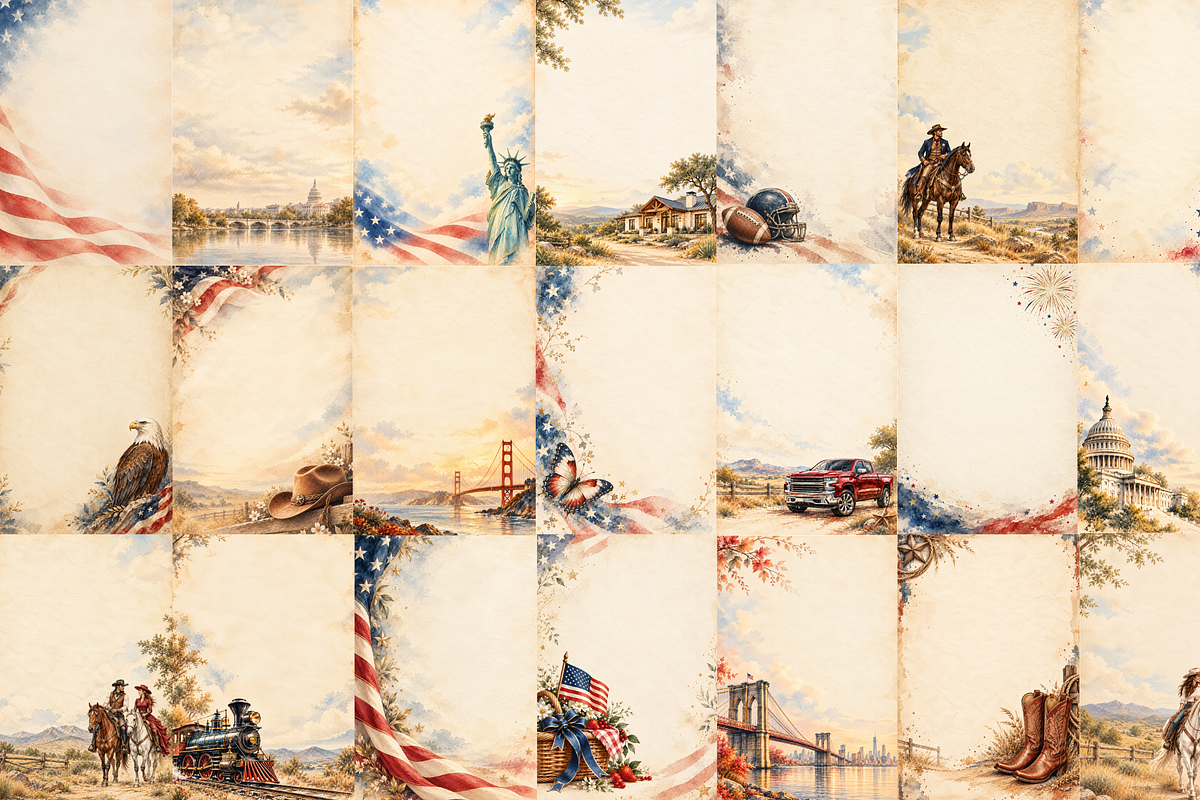 American Heritage – USA Backgrounds, a Background Graphic by MarisoArt (Photo 4 of 6)