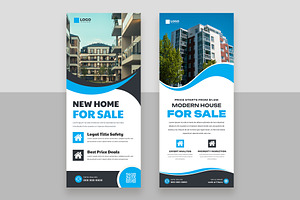Real Estate Agency Roll Up Standee, a Stationery Template by Designgrove