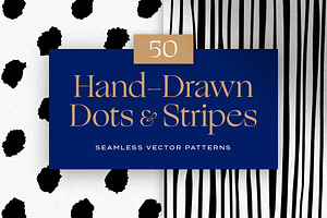 50 Hand-Drawn Dots And Stripes