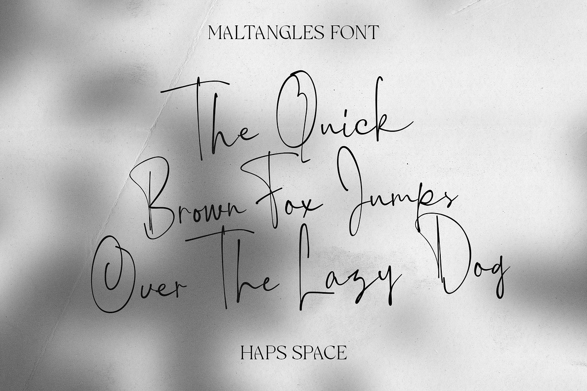 Maltangles - Signature Font, a Font by Haps Space (Photo 2 of 10)