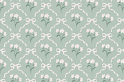 Preppy bow flower patterns, a Pattern Graphic by Viaireshop (Thumbnail 4 of 6)