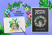 Watercolor Tropical Flowers, a Decorative Illustration by BLAZTIGRA (Thumbnail 5 of 6)