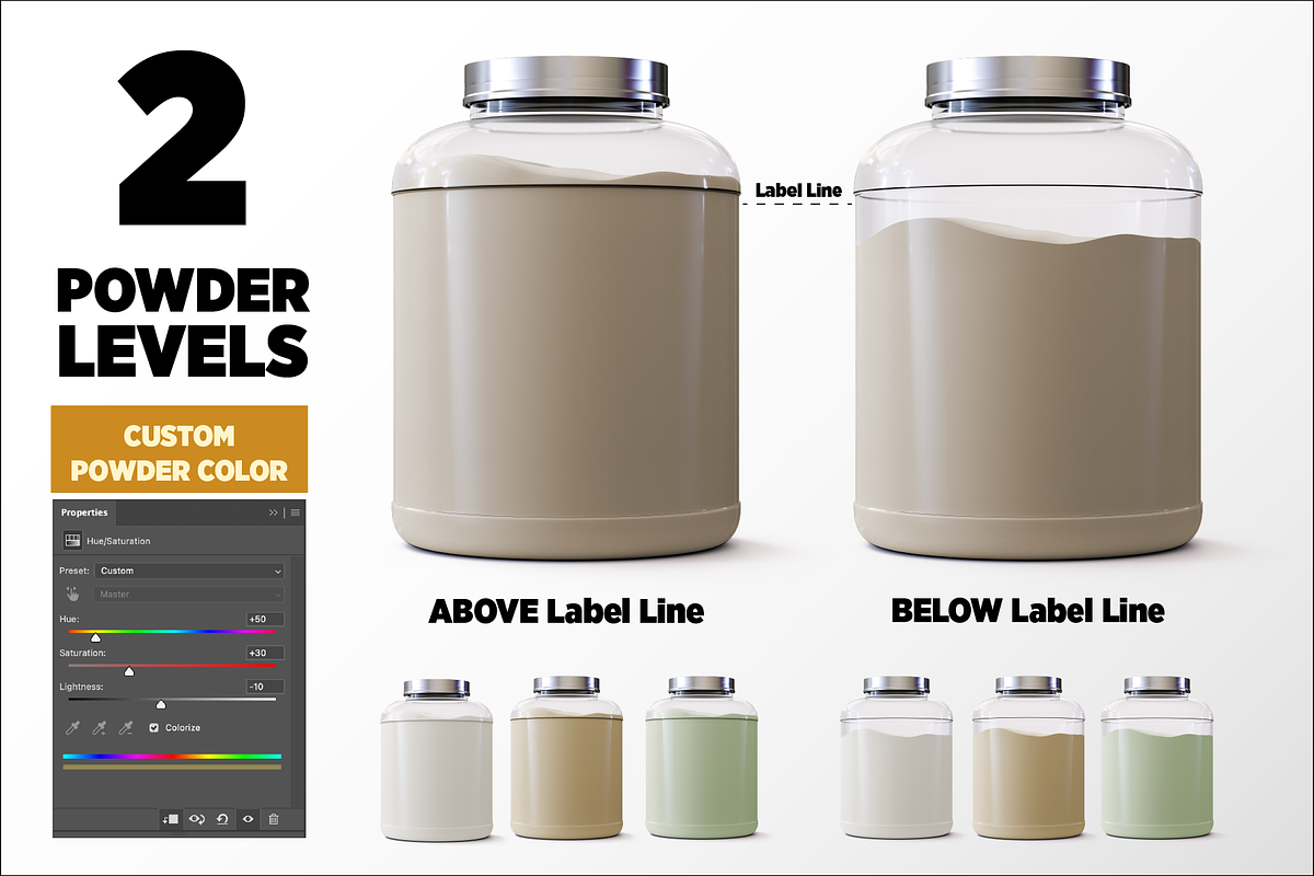 5lb Whey Protein Jar Mockup A3-Pro, a Packaging Mockup by Design Warlord (Photo 3 of 16)