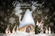 Christmas Carol Gnomes Clipart, an Illustration by Watercolor Nomads (Thumbnail 1 of 8)