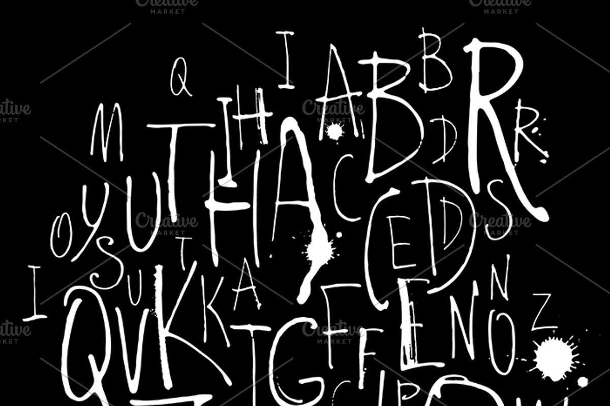 Brush Grungy Thin Font+pattern, a Pattern Graphic by VasilkovS (Photo 5 of 5)