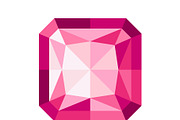 Pink gemstone icon set with, an Object Illustration by Things for designers (Thumbnail 3 of 3)