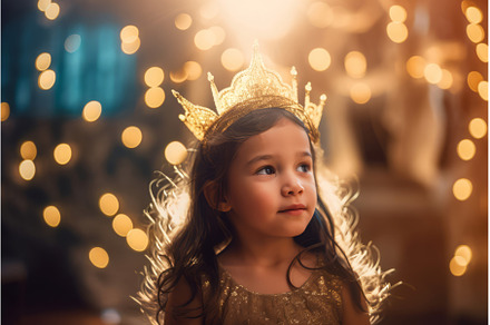 Cute girl princess dress. Generate, a Beauty & Fashion Photo by Ylivdesign