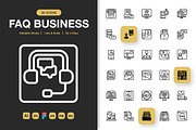 Faq Business Icons, an Icon by Spacepixel Creative (Thumbnail 1 of 3)