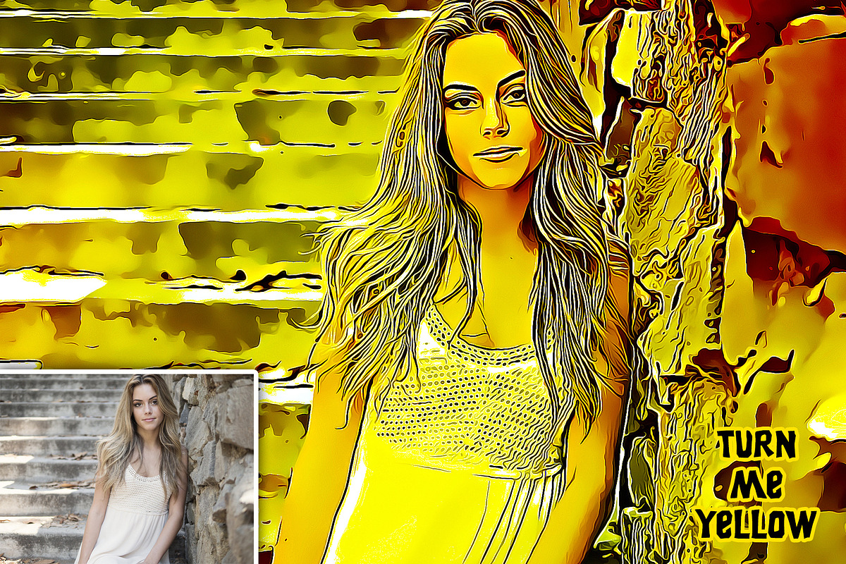 Turn Me Yellow - PhotoShop Action, an Action Add-On by KnightWipers (Photo 2 of 6)