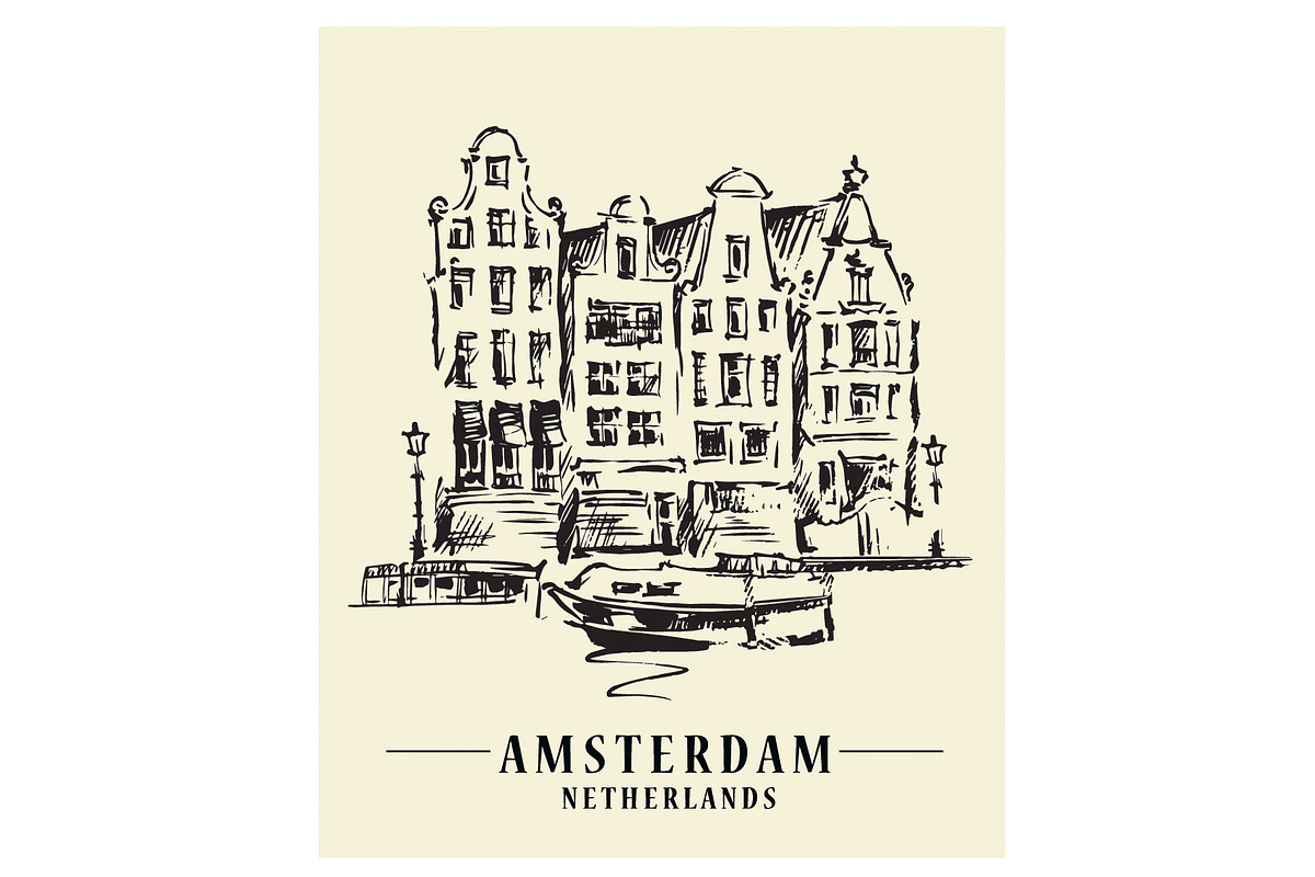 Amsterdam Hand Drawn Sketches, an Illustration by Penndpaper (Photo 8 of 16)