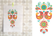 Colorful ornament with birds, a Decorative Illustration by JaneLane (Thumbnail 2 of 2)