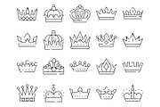Different crown line art icons, an Object Graphic by pikepicture (Thumbnail 2 of 3)