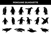 Penguin Silhouette Vector Art, an Animal Illustration by nandinigraphics (Thumbnail 1 of 4)