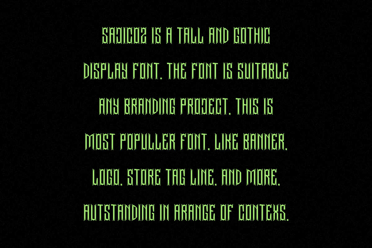 Sajicoz - Gothic & Blackletter Font, a Blackletter Font by QR Design Studio (Photo 3 of 6)