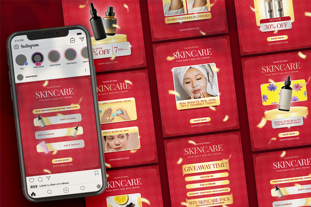Cosmetic Sale Instagram Post & Canva, a Social Media Template by Lettha-Studio (Photo 4 of 4)