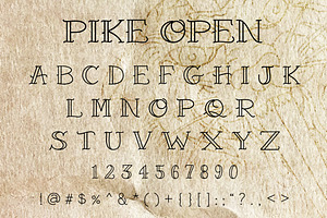 Pike Traditional Tattoo Font